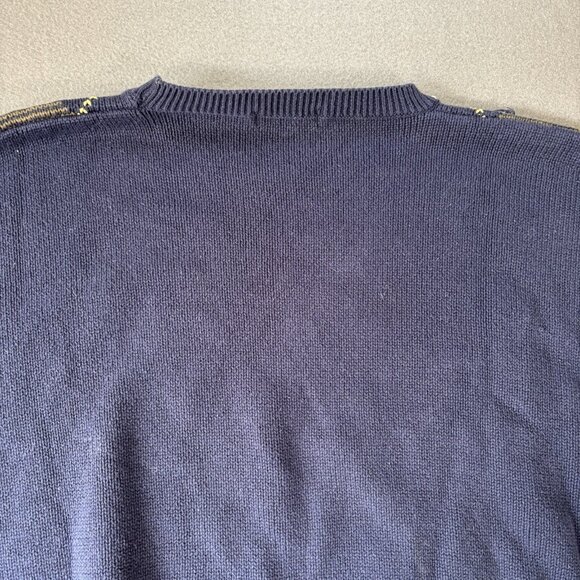 Vintage 90s Nautica Scotland Cup Sailboats Knit Pattern Sweater Men's XL Blue - Picture 15 of 15
